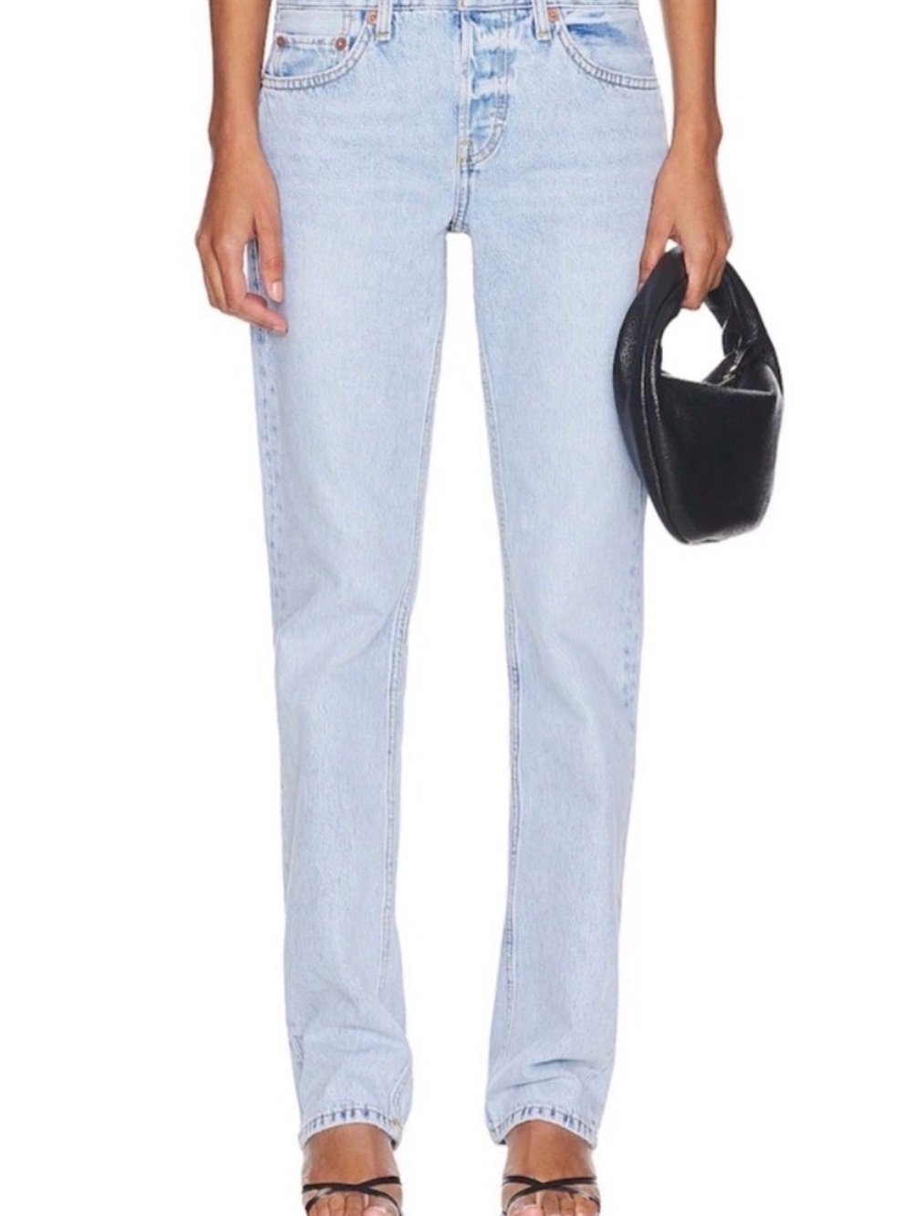 Re/Done Light Blue Straight Leg Jeans